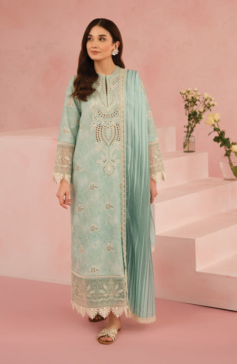 Afrozeh - Floral Charm'25 by Afrozeh Embroidered Lawn Suits Unstitched 3 Piece - Summer Collection - aubranz.com