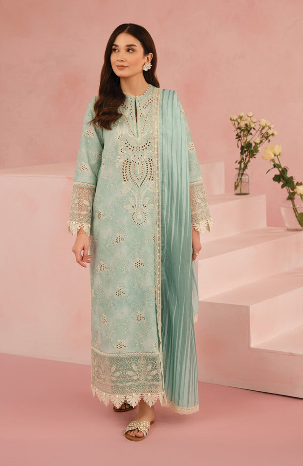 Afrozeh - Floral Charm'25 by Afrozeh Embroidered Lawn Suits Unstitched 3 Piece - Summer Collection - aubranz.com