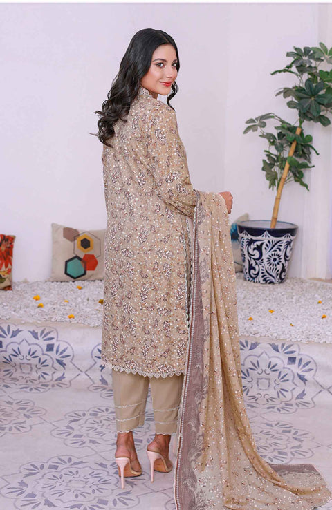 Abtextiles - Meerub Ikat Wrinkle Free Collection'25 By Ab Textiles Embroidered Lawn Suit Unstitched 3 Piece - Summer Collection - aubranz.com