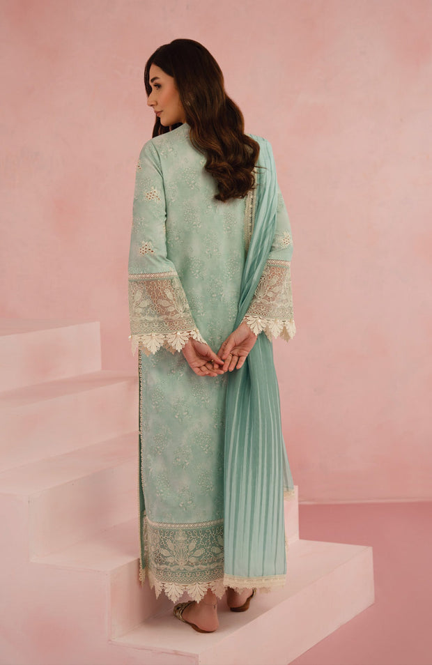 Afrozeh - Floral Charm'25 by Afrozeh Embroidered Lawn Suits Unstitched 3 Piece - Summer Collection - aubranz.com