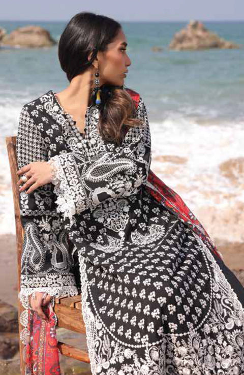 Imrozia - Hania Luxury Lawn'25 By Imrozia Embroidered Suit Unstitched 3 Piece - Summer Collection - aubranz.com
