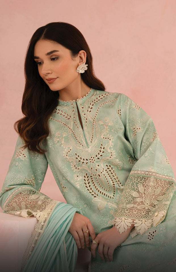 Afrozeh - Floral Charm'25 by Afrozeh Embroidered Lawn Suits Unstitched 3 Piece - Summer Collection - aubranz.com