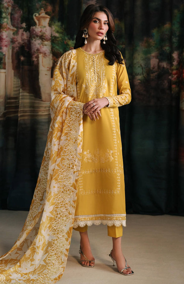 Zarif - ZARIF EMBROIDERED RAW SILK SUITS UNSTITCHES 3 PIECE - WINTER COLLECTION - aubranz.com