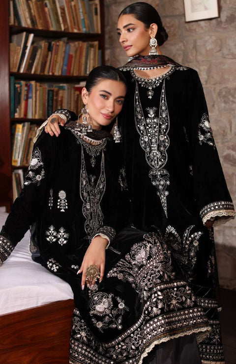 Sadiaasad - SUZAANIKARI WINTER SHAWL'24 BY NOOR BY SAADIA ASAD Embroidered Suits Unstitched 3 Piece - Winter Collection - aubranz.com