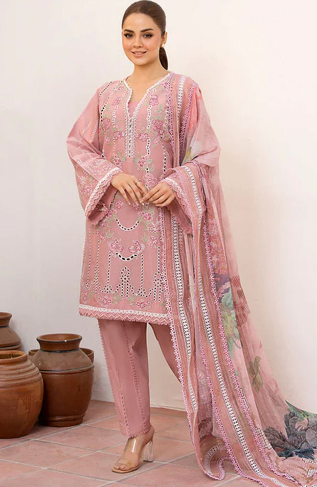 Sobia_Nazir - Sobia Nazir Vital Lawn'25 Embroidered Suits Unstitched 3 Piece - Summer Collection - aubranz.com