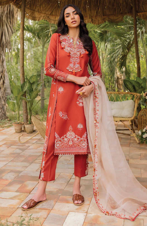Sadaffawadkhan - Siraa Lawn'24 Vol-II By Sadaf Fawad Khan Lawn Suit Unstitched 3 Piece summer Collection - aubranz.com