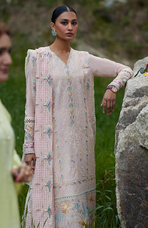 Elan - Silsila By Elan Embroidered Lawn Suit Unstitched 3 Piece Summer Collection - aubranz.com