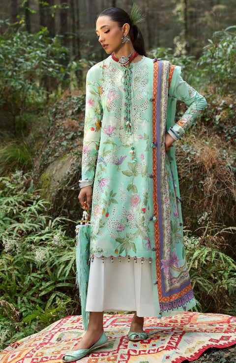 Zaha - Neelum Lawn'25 by Zaha Embroidered Suit Unstitched 3 piece - Summer Collection - aubranz.com