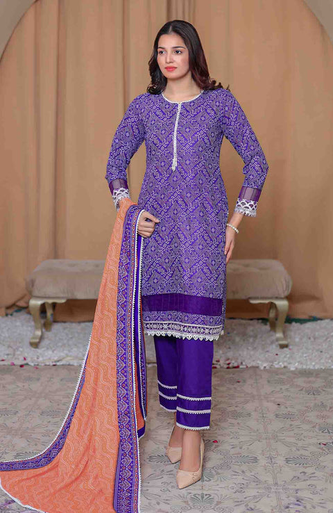 Abtextiles - Meerub Ikat Vol 2 Wrinkle Free Collection'25 By Ab Textile Embroidered Lawn Suit Unstitched 3 Piece - Summer Collection - aubranz.com