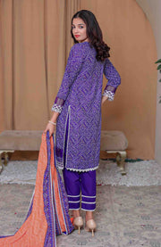 Abtextiles - Meerub Ikat Vol 2 Wrinkle Free Collection'25 By Ab Textile Embroidered Lawn Suit Unstitched 3 Piece - Summer Collection - aubranz.com