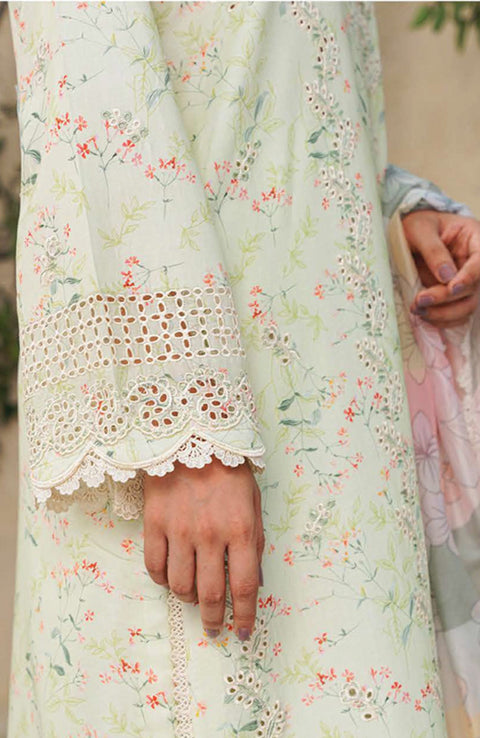 Abyaan - Aabyaan Shezlin Chikankari Lawn'25 Embroidered Suit Unstitched 3 Piece - Summer Collection - aubranz.com