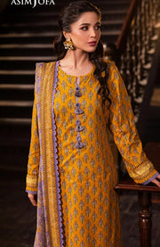 Asimjofa - Asim Jofa Lawn'25 Printed Suits Unstitched 3 Piece - Summer Collection - aubranz.com