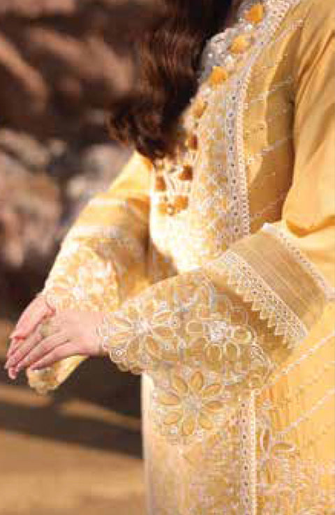 Imrozia - Hania Luxury Lawn'25 By Imrozia Embroidered Suit Unstitched 3 Piece - Summer Collection - aubranz.com