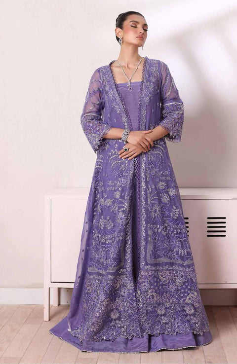 Sadiaasad - De Luxe'24 Noor By Saadia asad Embroidered Chiffon Suit Unstitched 3 Piece - aubranz.com