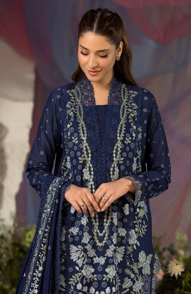 Sobia_Nazir - Sobia Nazir Luxury Lawn'25 Embroidered Suits Unstitched 3 Piece - Summer Collection - aubranz.com