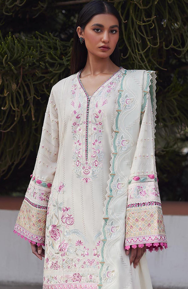 Elan - Silsila By Elan Embroidered Lawn Suit Unstitched 3 Piece Summer Collection - aubranz.com