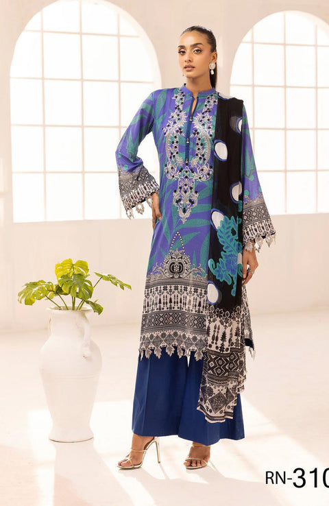 Nur - RANG NAGAR V2 mbroidered & Printed Lawn Collection By Nur - aubranz.com