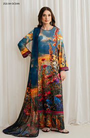 Zarif - Prints by Zarif Georgette Silk'24 Unstitched 3 Piece - WINTER COLLECTION - aubranz.com
