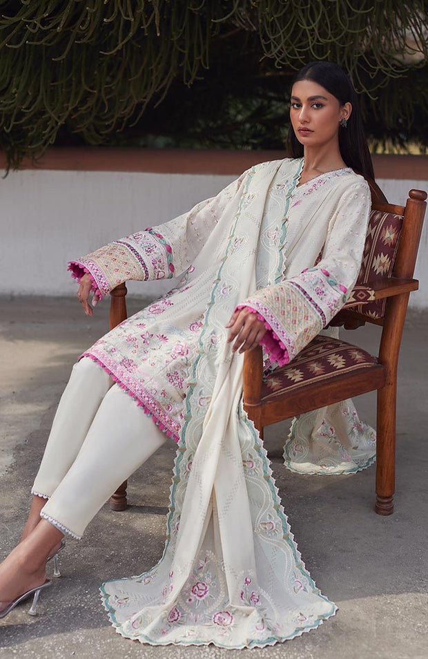 Elan - Silsila By Elan Embroidered Lawn Suit Unstitched 3 Piece Summer Collection - aubranz.com