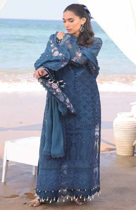 Imrozia - Hania Luxury Lawn'25 By Imrozia Embroidered Suit Unstitched 3 Piece - Summer Collection - aubranz.com
