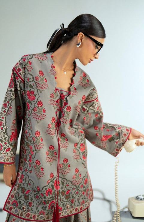 Saira_Rizwan - Joolie Prints Collecetion'25 By Saira Rizwan Printed Lawn Suit Unstitched 3 Piece - Summer Collection - aubranz.com