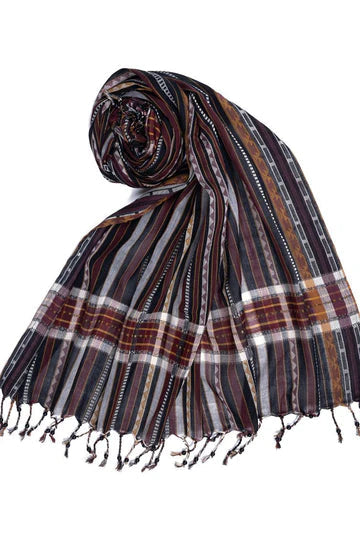 JACQUARD MULTI DUPATTA - J. JUNAID JAMSHED SKU#SHAWL13 aubranz.com