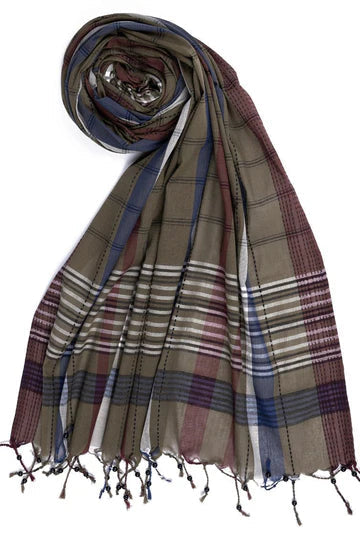 JACQUARD GREEN DUPATTA - J. JUNAID JAMSHED SKU#SHAWL14 aubranz.com