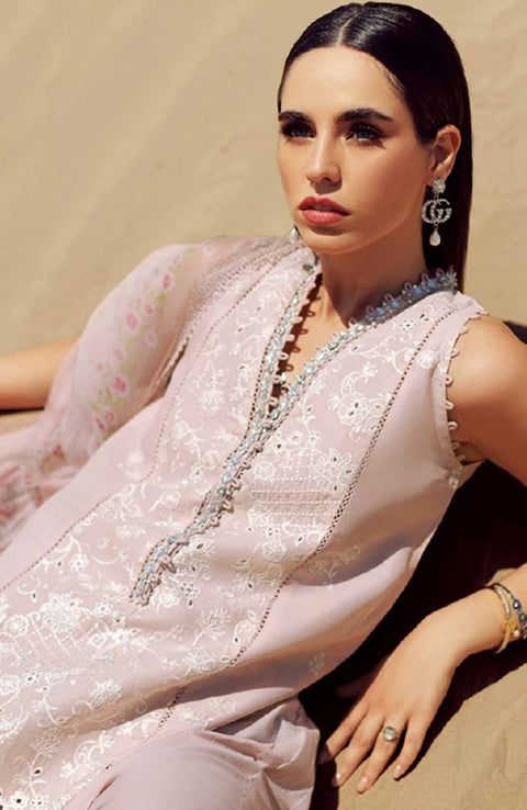 Sadiaasad - Noor Eid Handwork Laserkari'24 By Saadia Asad Lawn Suit Unstitched 3 Piece Summer Collection - aubranz.com