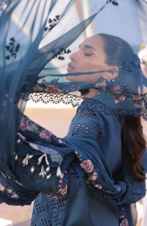 Imrozia - Hania Luxury Lawn'25 By Imrozia Embroidered Suit Unstitched 3 Piece - Summer Collection - aubranz.com