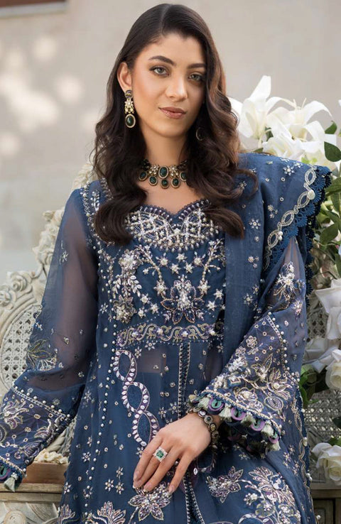 Elaf - Celebrations by Elaf Embroidered Organza Suit Unstitched 4 Piece - Formal Collection - aubranz.com