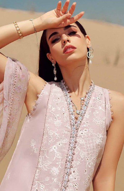 Sadiaasad - Noor Eid Handwork Laserkari'24 By Saadia Asad Lawn Suit Unstitched 3 Piece Summer Collection - aubranz.com