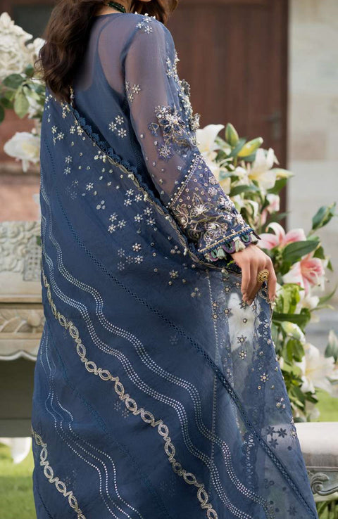 Elaf - Celebrations by Elaf Embroidered Organza Suit Unstitched 4 Piece - Formal Collection - aubranz.com