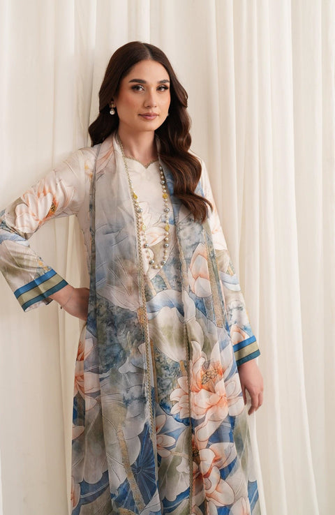 Zarif - Prints by Zarif Georgette Silk'24 Unstitched 3 Piece - WINTER COLLECTION - aubranz.com