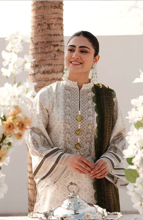 Zarqash - Luxe Lawn By Zarqash'24 Unstitched 3 Piece Summer Collection - aubranz.com