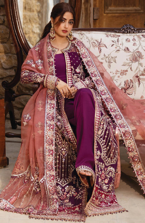 Serene - Sajal Bridal Edit'24 by Serene Unstitched 3 Piece Wedding Collection - aubranz.com