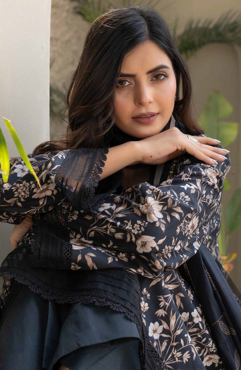 Firdous - RESHAM CAMBRIC BY FIRDOUS PRINTED SUITS UNSTITCHED 3 PIECE - WINTER COLLECTION - aubranz.com