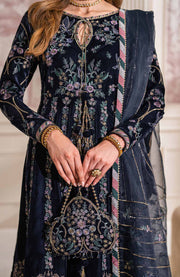 Baroque - EMBROIDERED VELVET COLLECTION'24 BY BAROQUE UNSTITCHED 3 PIECE SUIT WINTER COLLECTION - aubranz.com