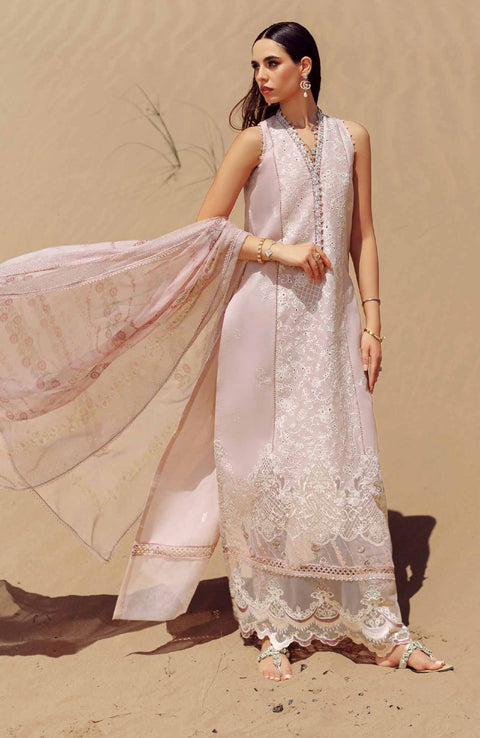 Sadiaasad - Noor Eid Handwork Laserkari'24 By Saadia Asad Lawn Suit Unstitched 3 Piece Summer Collection - aubranz.com