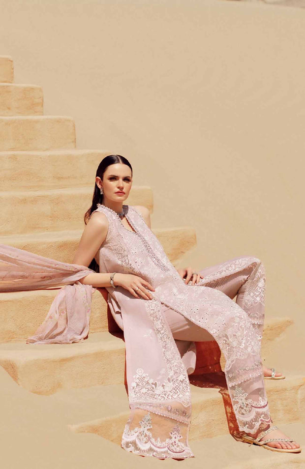 Sadiaasad - Noor Eid Handwork Laserkari'24 By Saadia Asad Lawn Suit Unstitched 3 Piece Summer Collection - aubranz.com