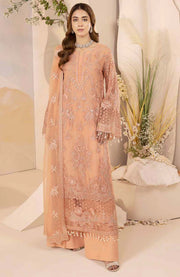 Lavish - Pareesa Chiffon Collection'24 By Lavish Embroidered Suit Unstithced 3 Piece - aubranz.com