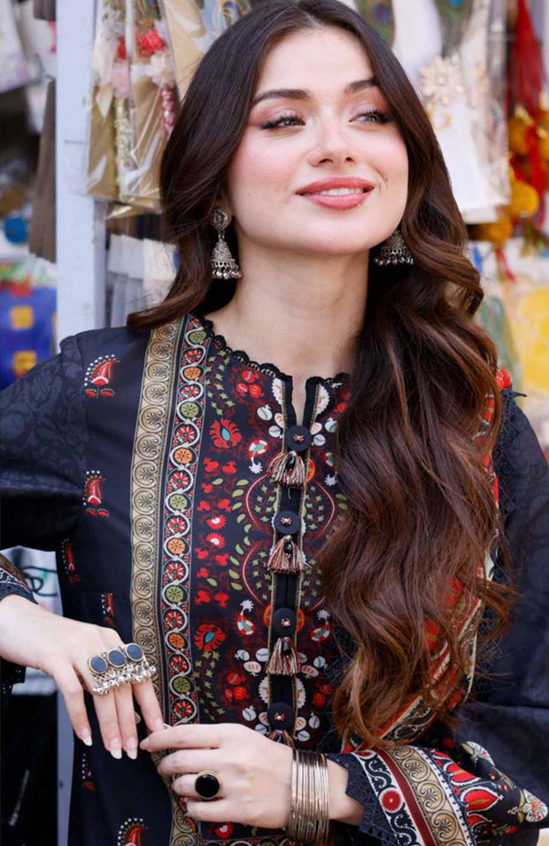 Asimjofa - Arabic Lawn Collection'24 By Asim Jofa Lawn Suit Unstitched 3 Piece Summer Collection - aubranz.com