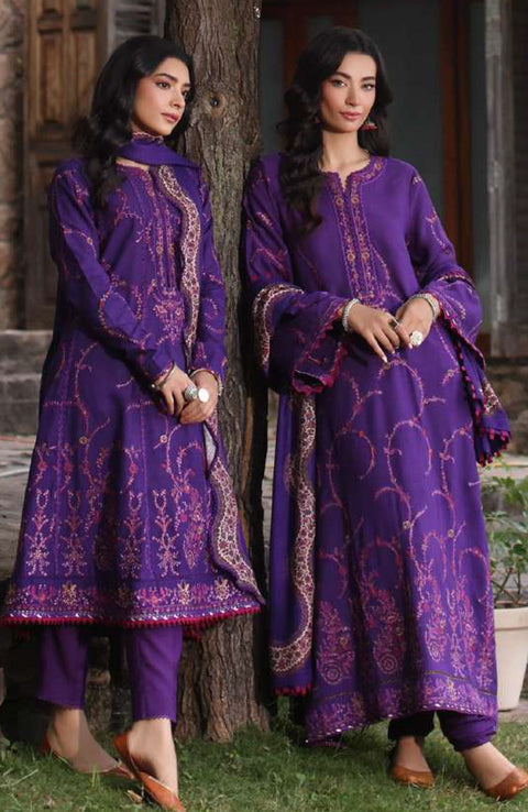 Sadiaasad - SUZAANIKARI WINTER SHAWL'24 BY NOOR BY SAADIA ASAD Embroidered Suits Unstitched 3 Piece - Winter Collection - aubranz.com