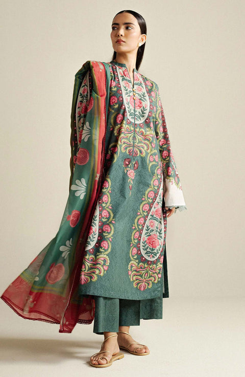 Zara_Shahjahan - Coco Prints'25 Vol-4 by Zara Shahjahan Printed Lawn Suits Unstitched 3 Piece - Summer Collection - aubranz.com
