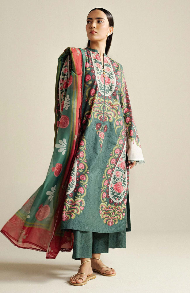 Zara_Shahjahan - Coco Prints'25 Vol-4 by Zara Shahjahan Printed Lawn Suits Unstitched 3 Piece - Summer Collection - aubranz.com
