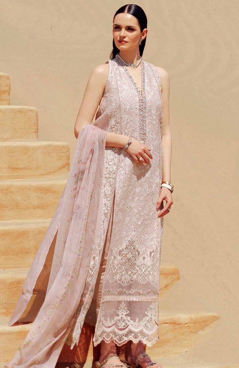 Sadiaasad - Noor Eid Handwork Laserkari'24 By Saadia Asad Lawn Suit Unstitched 3 Piece Summer Collection - aubranz.com