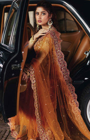 Qalamkar - Qalamkar shadmani raw silk'24 embroidered suits unstitched 3 piece - festive collection - aubranz.com