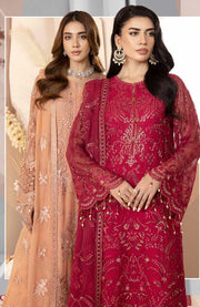 Lavish - Pareesa Chiffon Collection'24 By Lavish Embroidered Suit Unstithced 3 Piece - aubranz.com