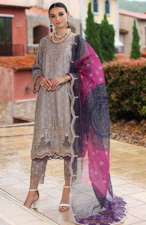 Charizma - Sheen Lawn'25 By Charizma Embroidered Suits Unstitched 3 Piece - Summer Collection - aubranz.com