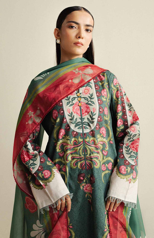 Zara_Shahjahan - Coco Prints'25 Vol-4 by Zara Shahjahan Printed Lawn Suits Unstitched 3 Piece - Summer Collection - aubranz.com