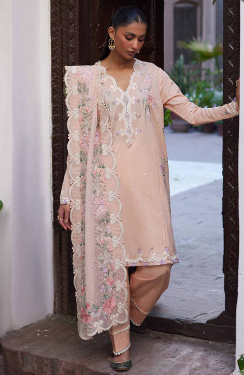 Zaha - Festive Unstitched Lawn'24 By Zaha Lawn Suit Unstitched 3 Piece Summer Collection - aubranz.com